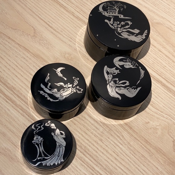4 lacquered boxes set made in republic of China